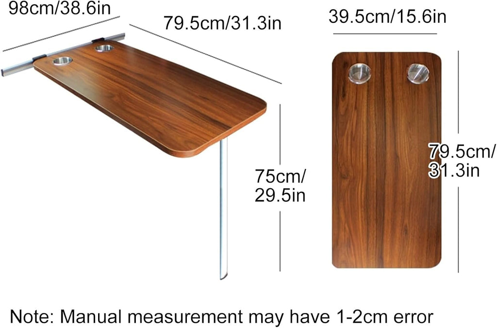 Oak Wall Folding Dining Table