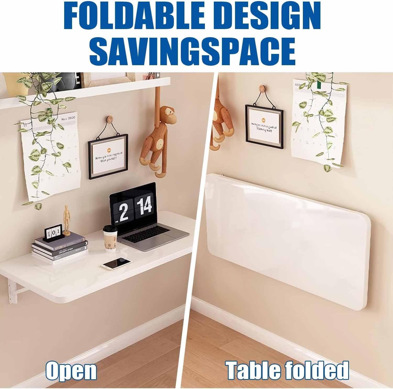 Natural Wall Mounted Folding Table