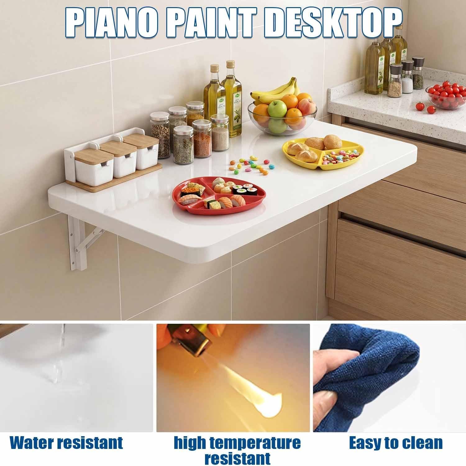 Natural Wall Mounted Folding Table
