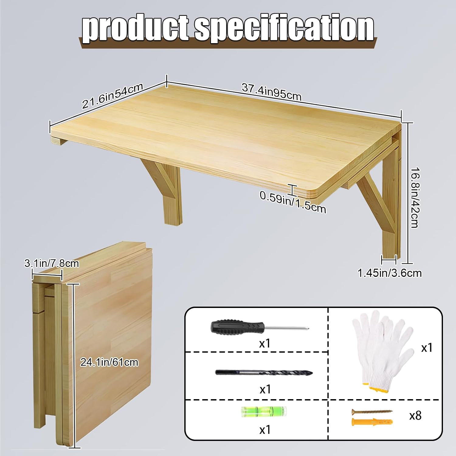 Wall Mounted Folding Desk Table