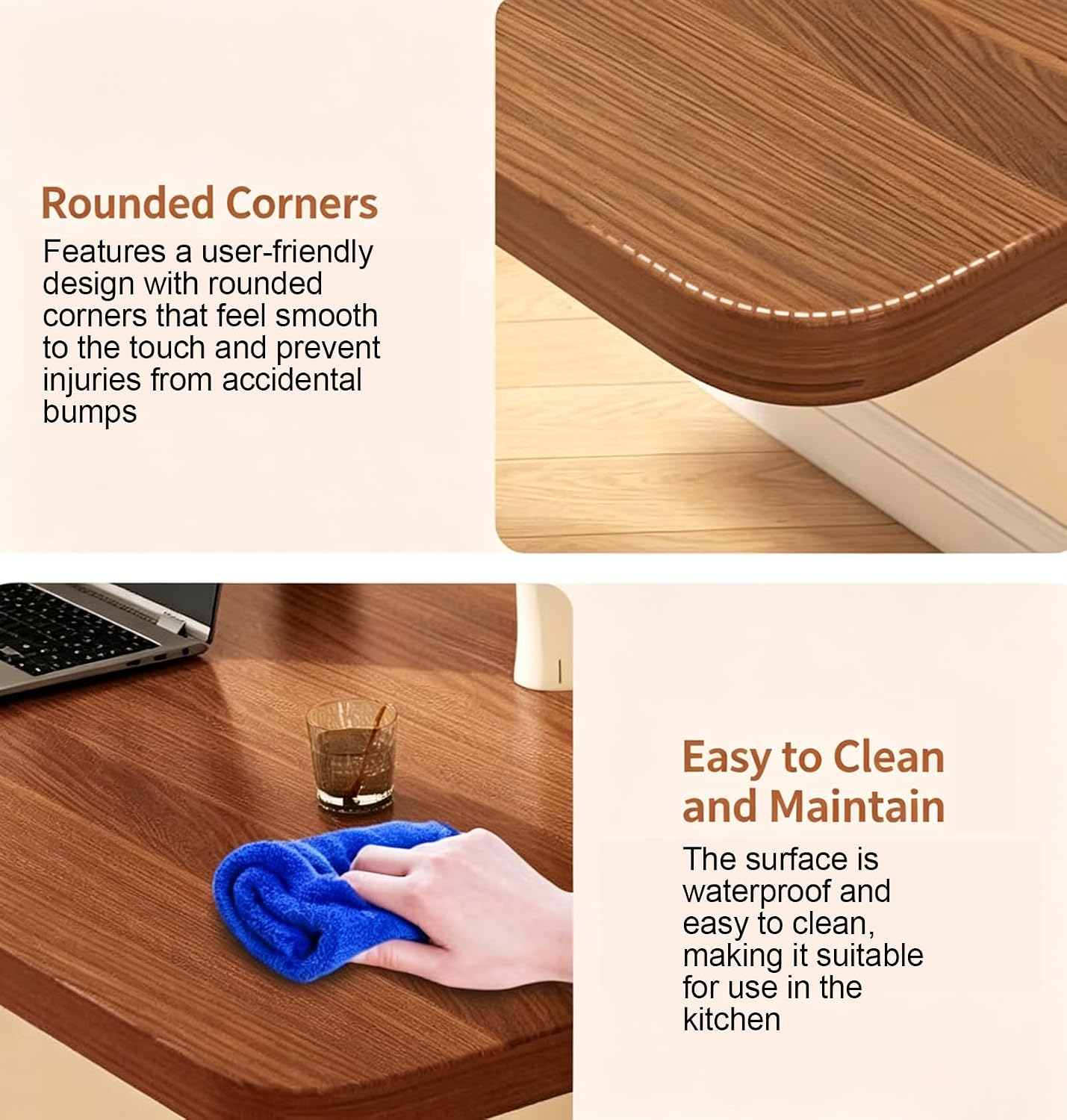 Walnut Wall Mounted Folding Desk
