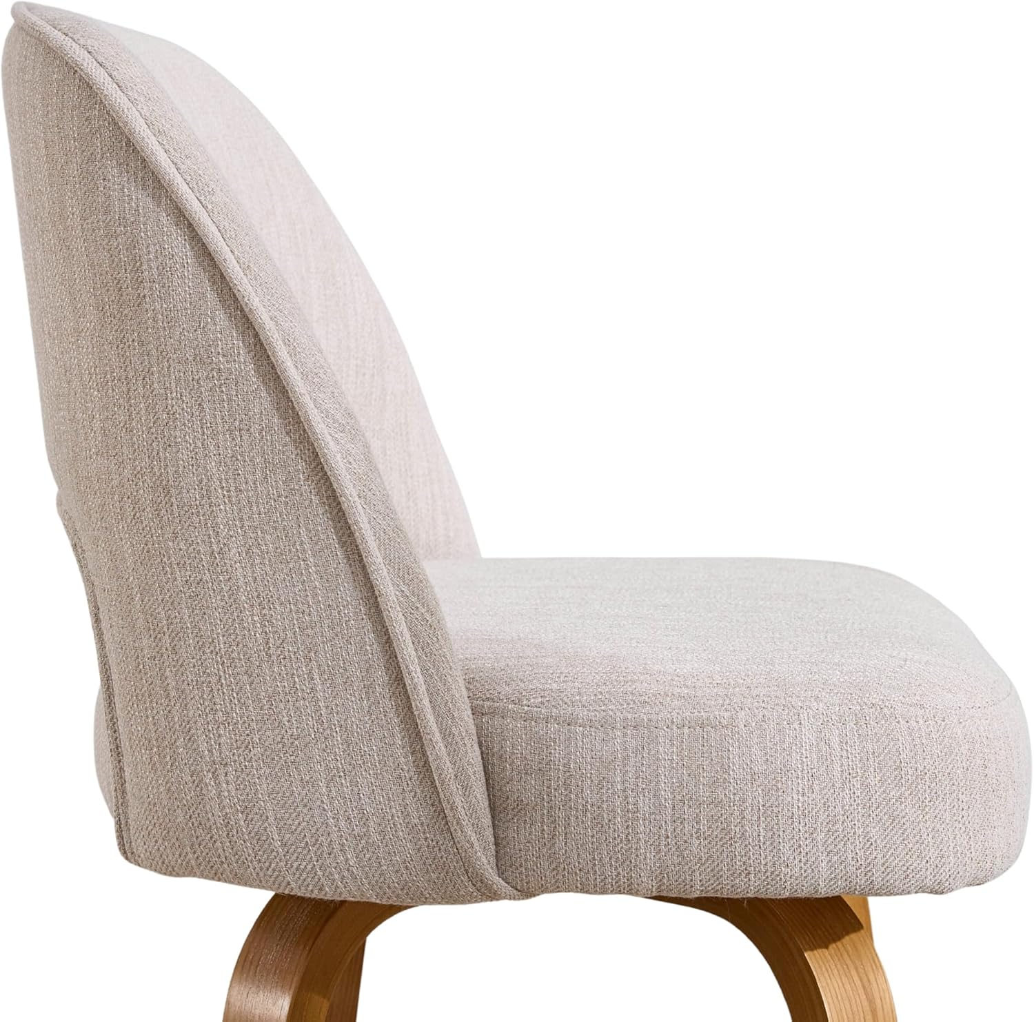 Beige Swivel Oak Bar Stools