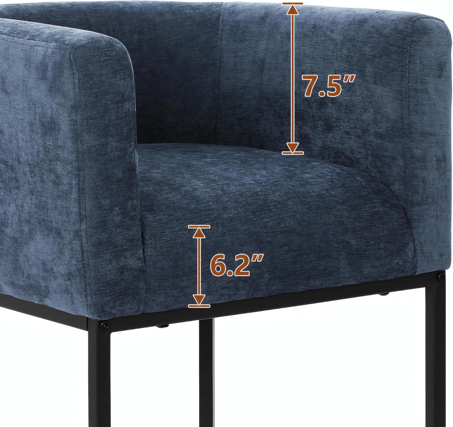 Blue Chenille Counter Bar Stools